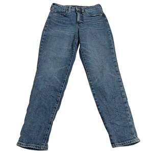 Old Navy Womens Jean Size 0 High Rise OG Straight Secret Slim Pockets Blue Denim